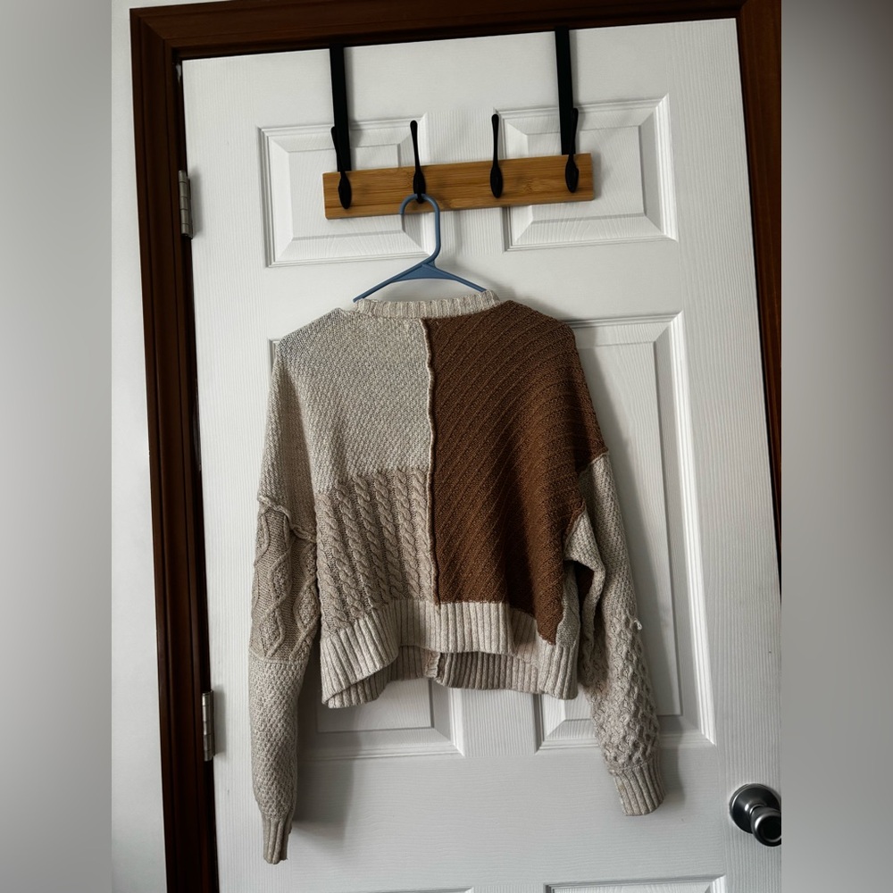 Patchwork American Eagle Cardigan Size Large - image 2